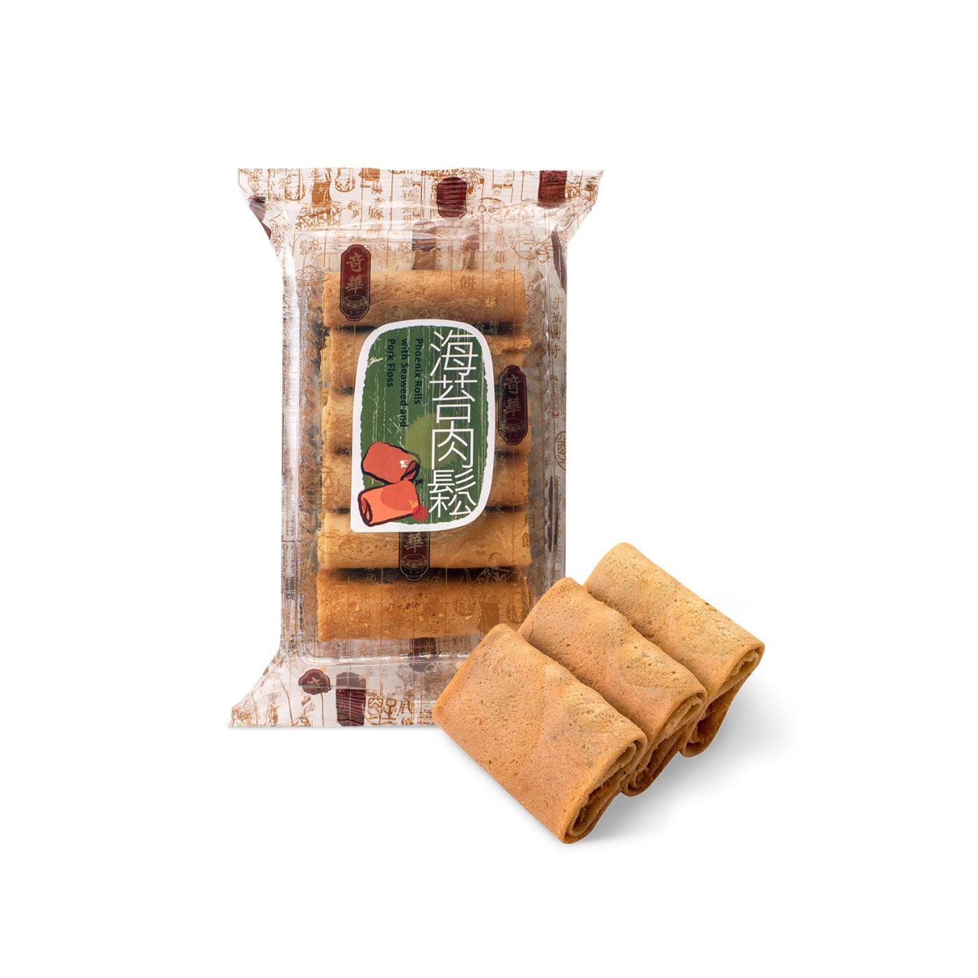 KEE WAH Phoenix Rolls Seaweed & Pork Floss 6 pcs