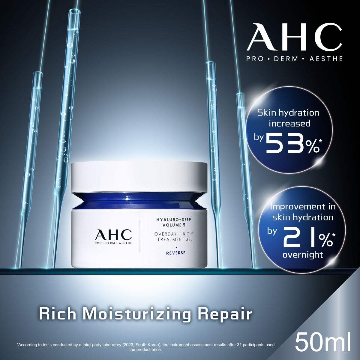 AHC Hyaluro Deep Volume 5 Overday Night Treatment Gel 50ml