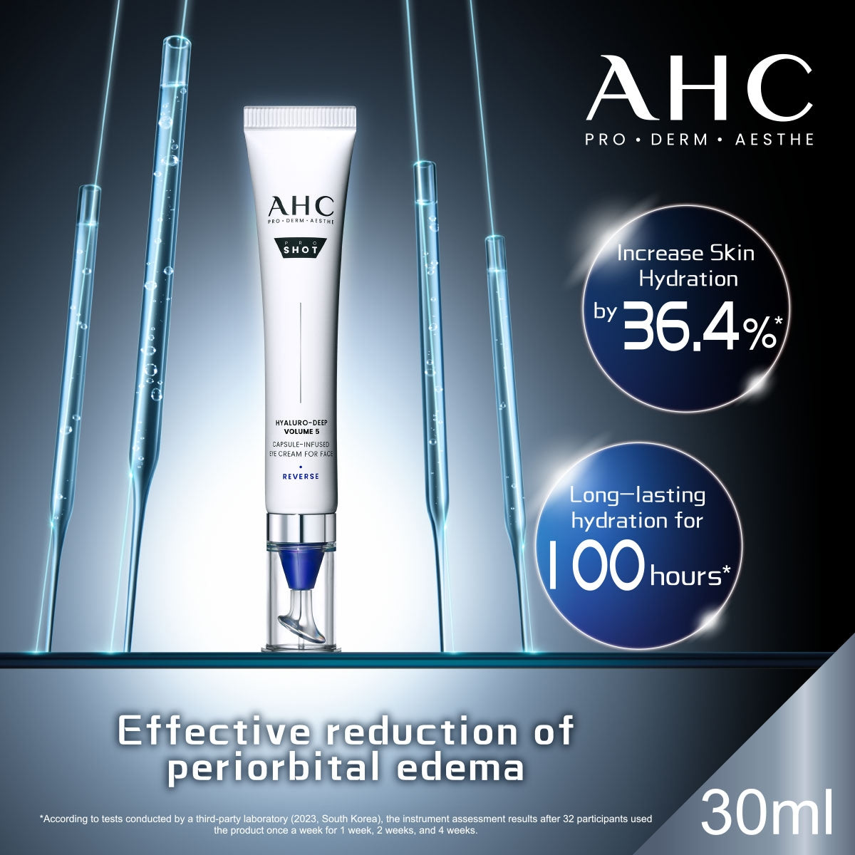 AHC Hyaluro Deep Volume 5 Capsule Infused Eye Cream For Face 30ml