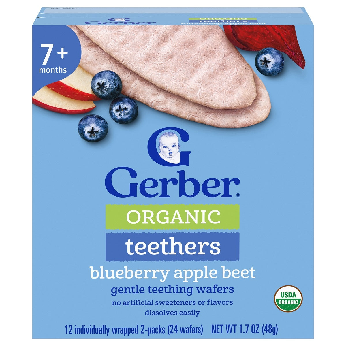Gerber Teether Blueberry Apple Beet 48g