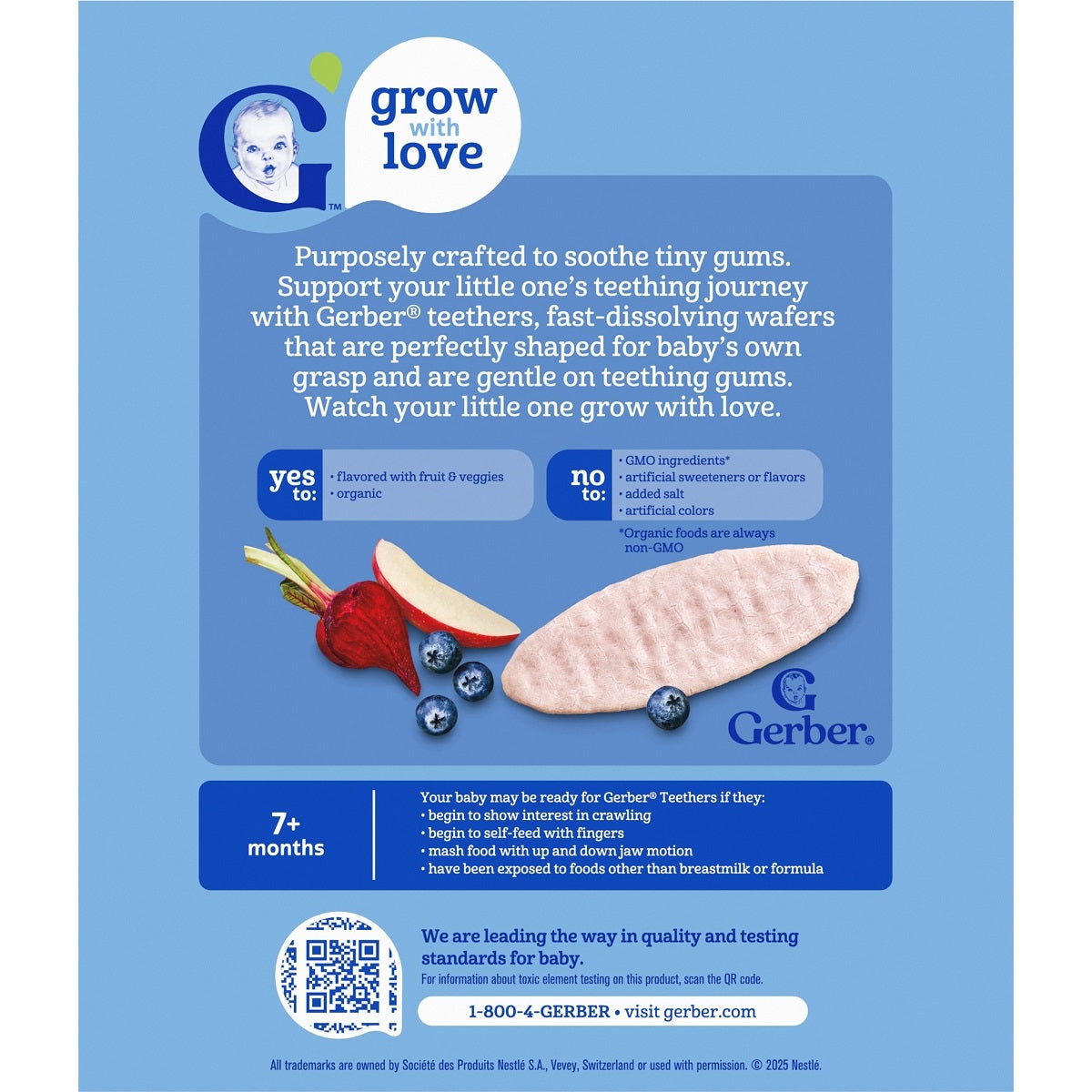 Gerber Teether Blueberry Apple Beet 48g