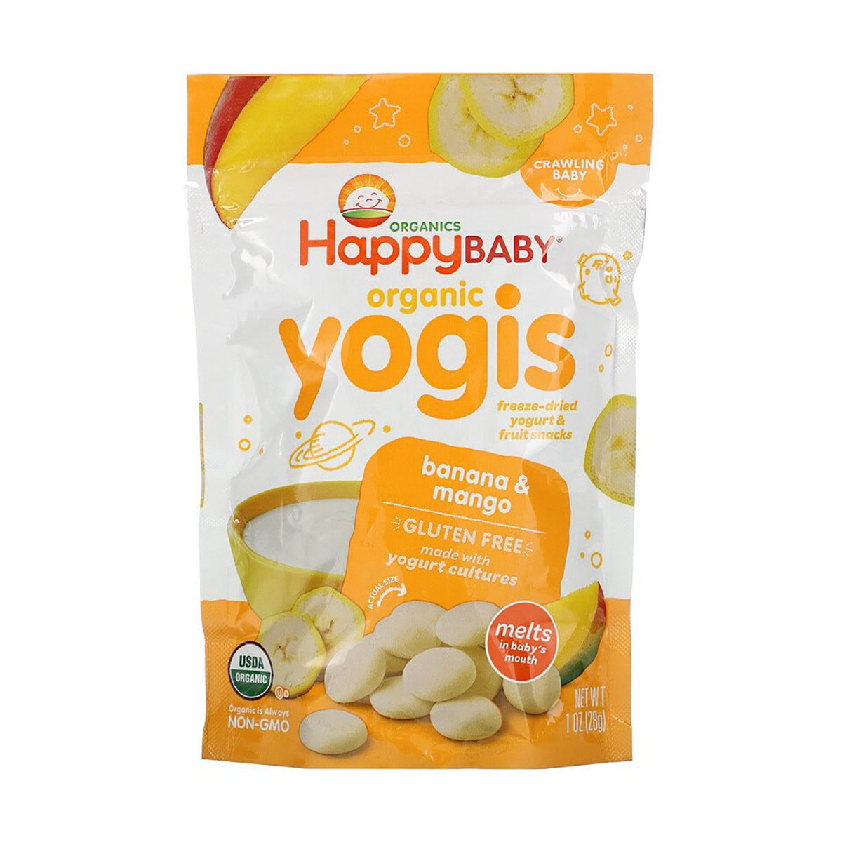 Happy Baby Organics Yogis Banana+mango 28g
