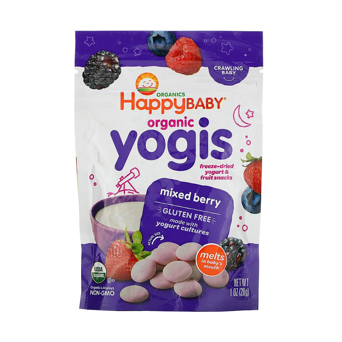 Happy Baby Organics Yogis Mixed berry 28g