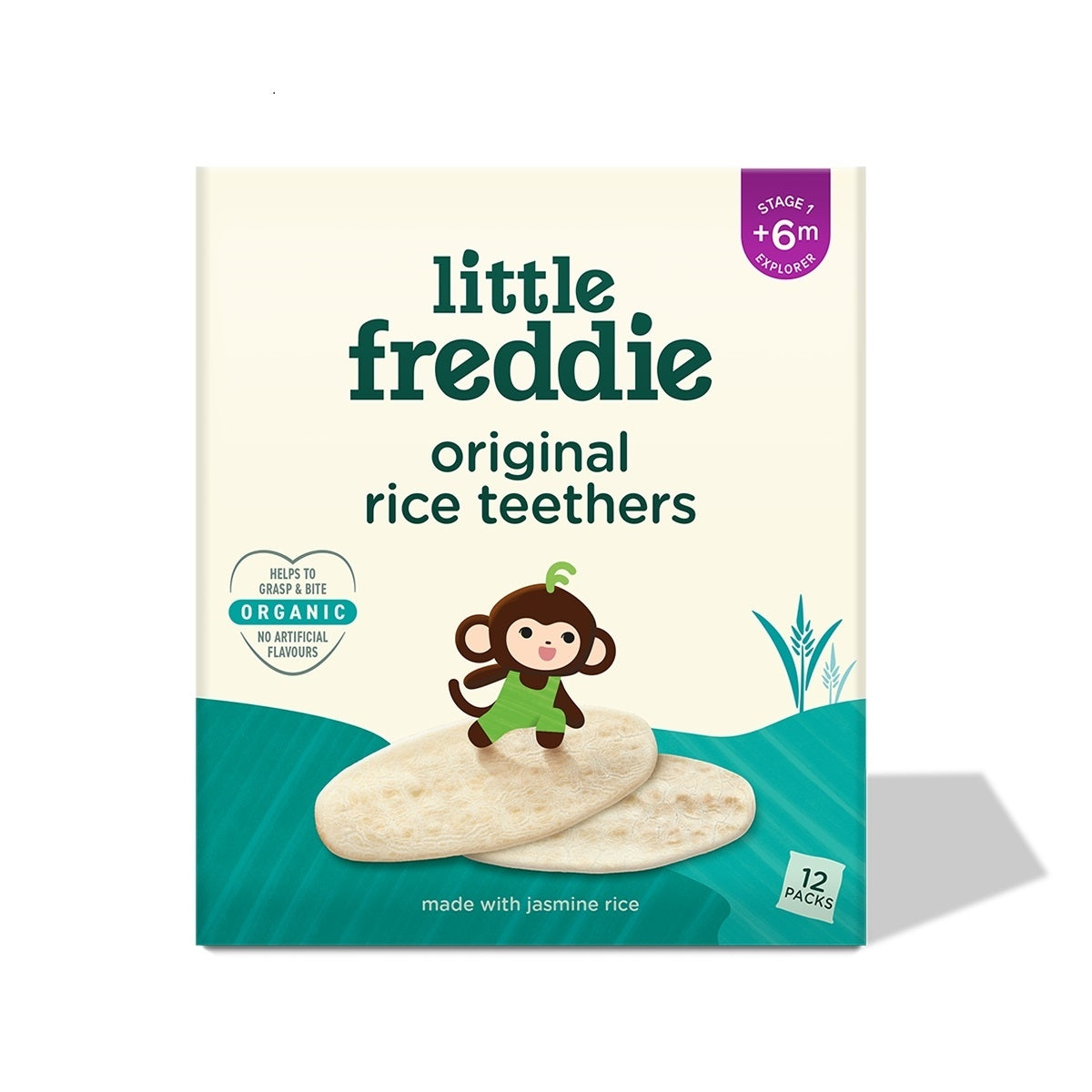 Little Freddie Organic Original Rice Teethers 12 Sachets x 4g