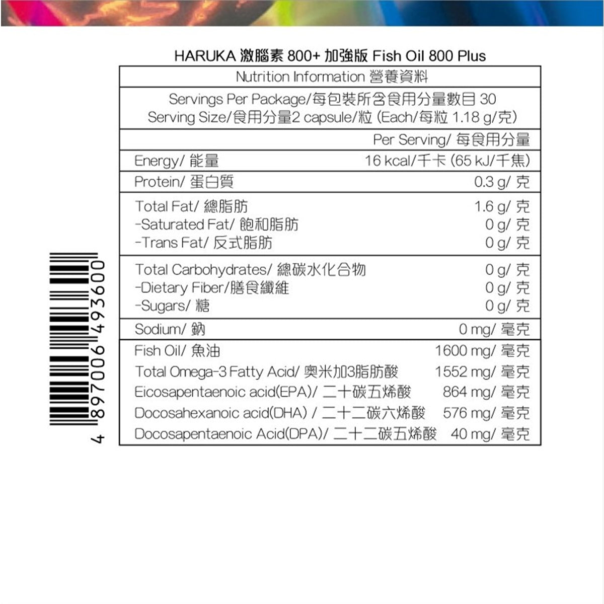 Haruka Fish Oil 800 Plus 60pcs