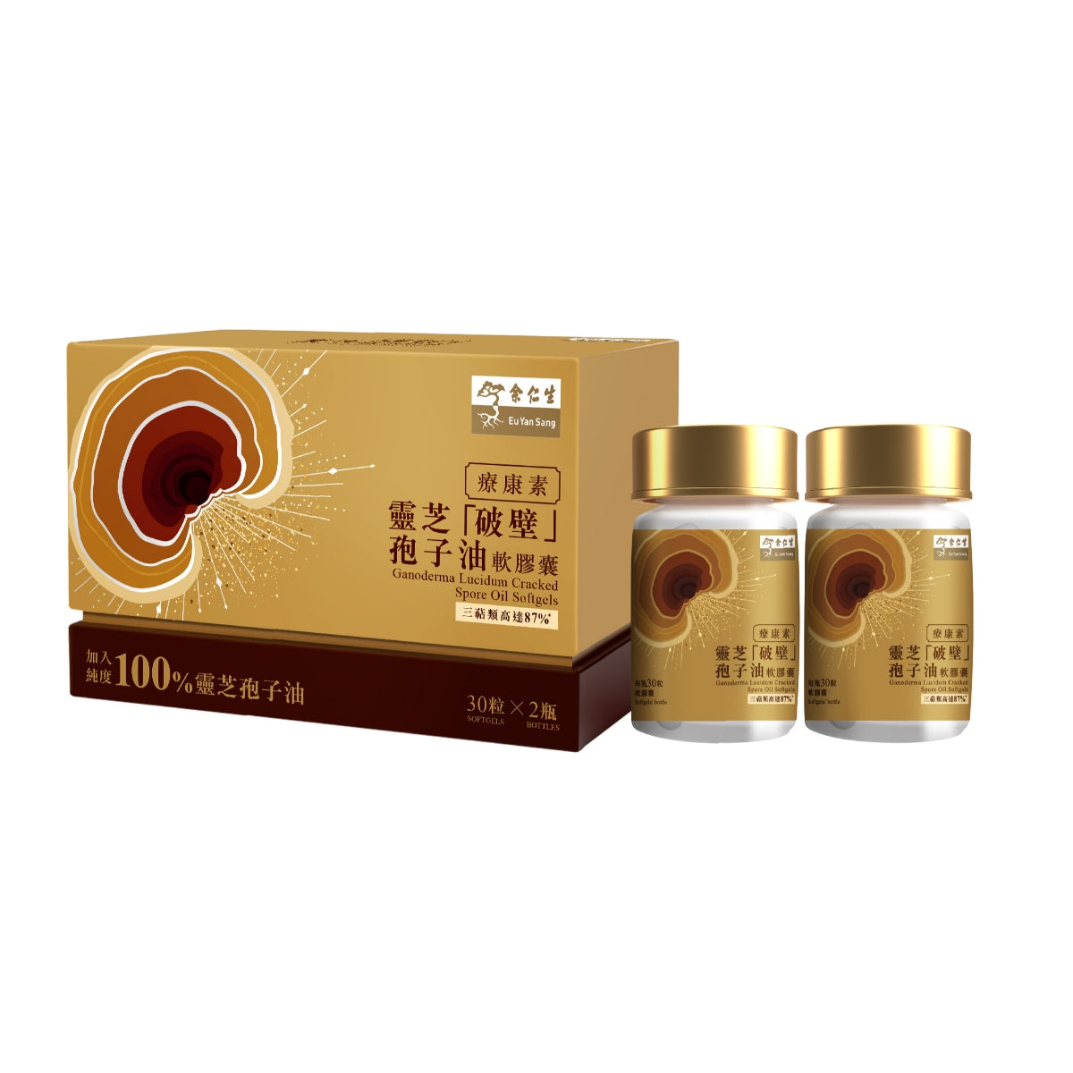 Eu Yan Sang Ganoderma Lucidum Cracked Spore Oil Softgels 60 Capsules
