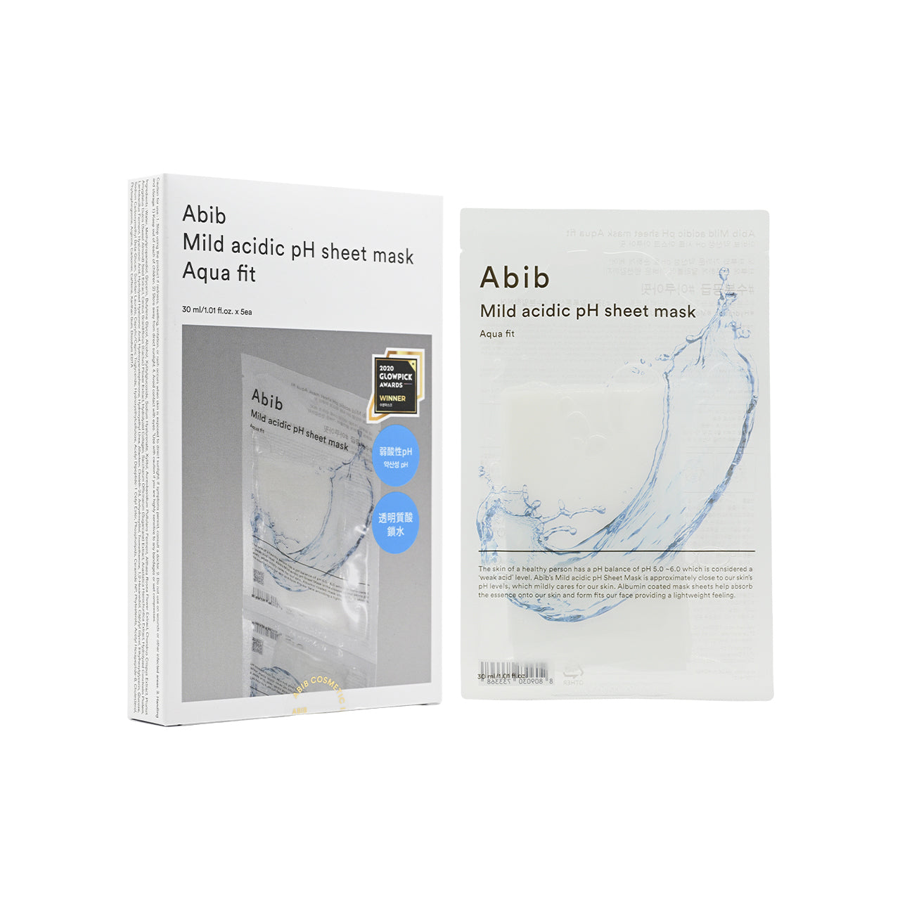 Abib Mild Acidic pH Mask - Aqua Fit 30ml x 5pcs