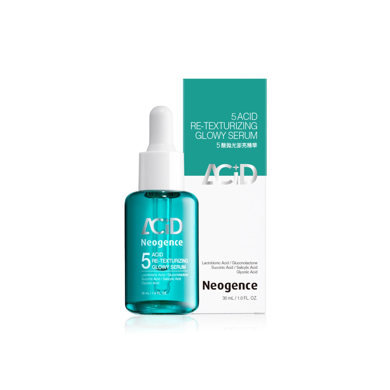 Neogence 5 Acid Re-Texturizing Glowy Serum 30ml