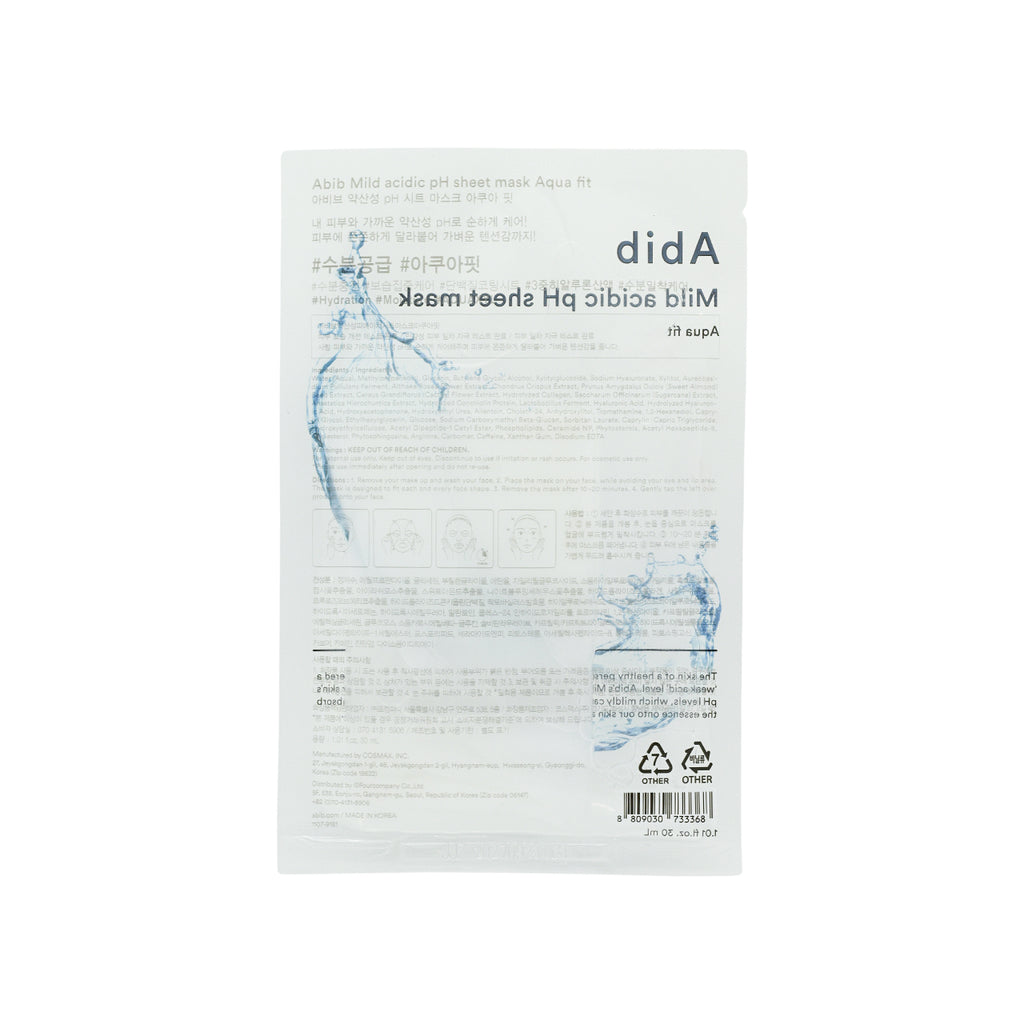 Abib Mild Acidic pH Mask - Aqua Fit 30ml x 5pcs