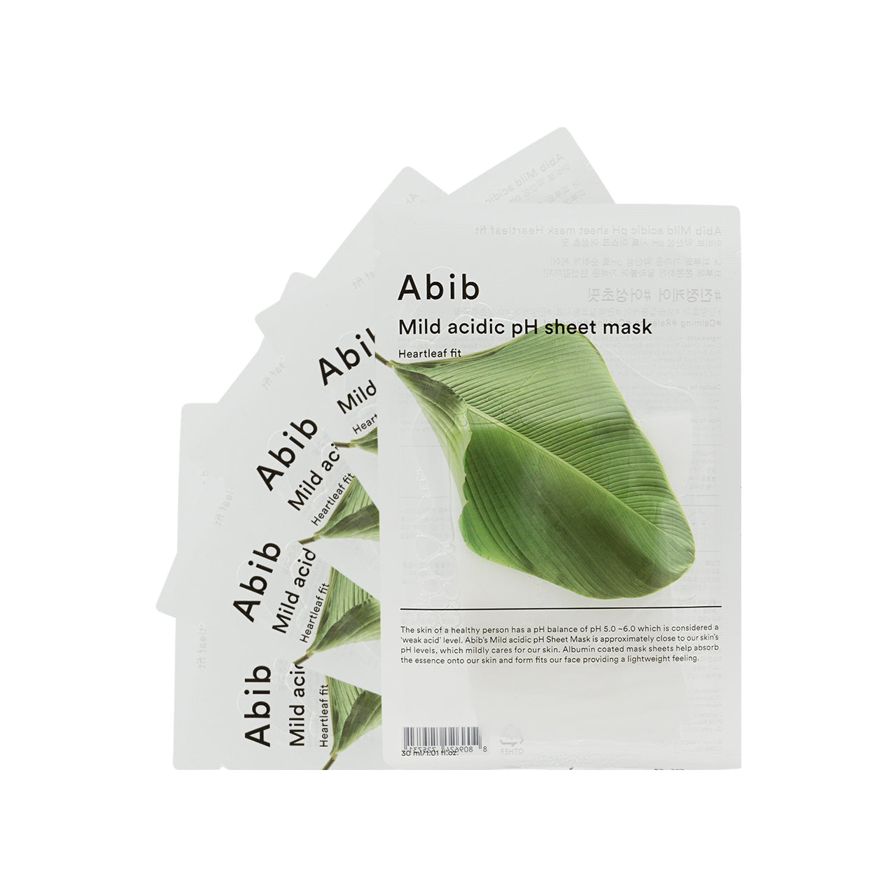 Abib Mild Acidic pH Mask - Heartleaf 5pcs