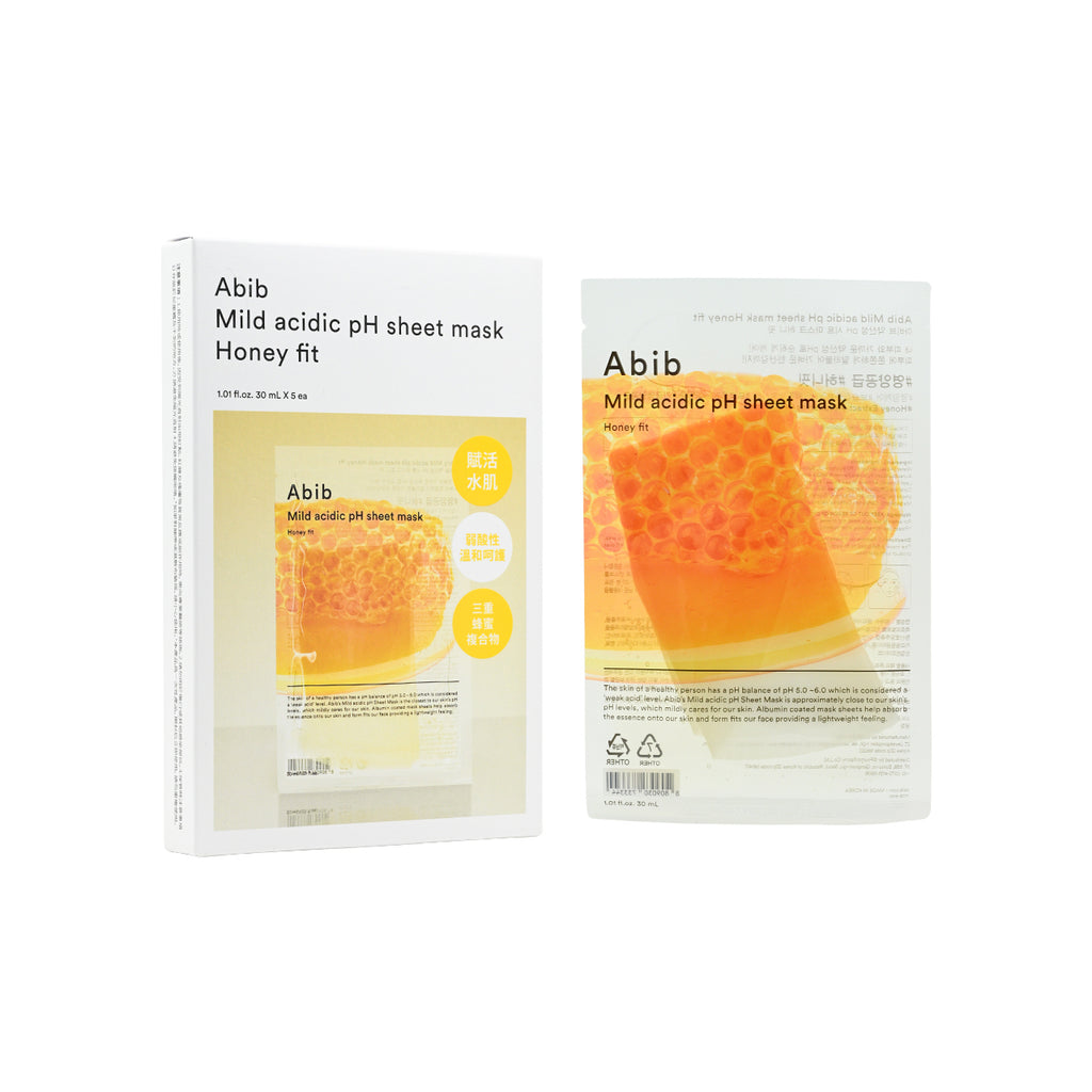 Abib Mild acidic pH sheet mask - Honey fit 30ml x 5pcs