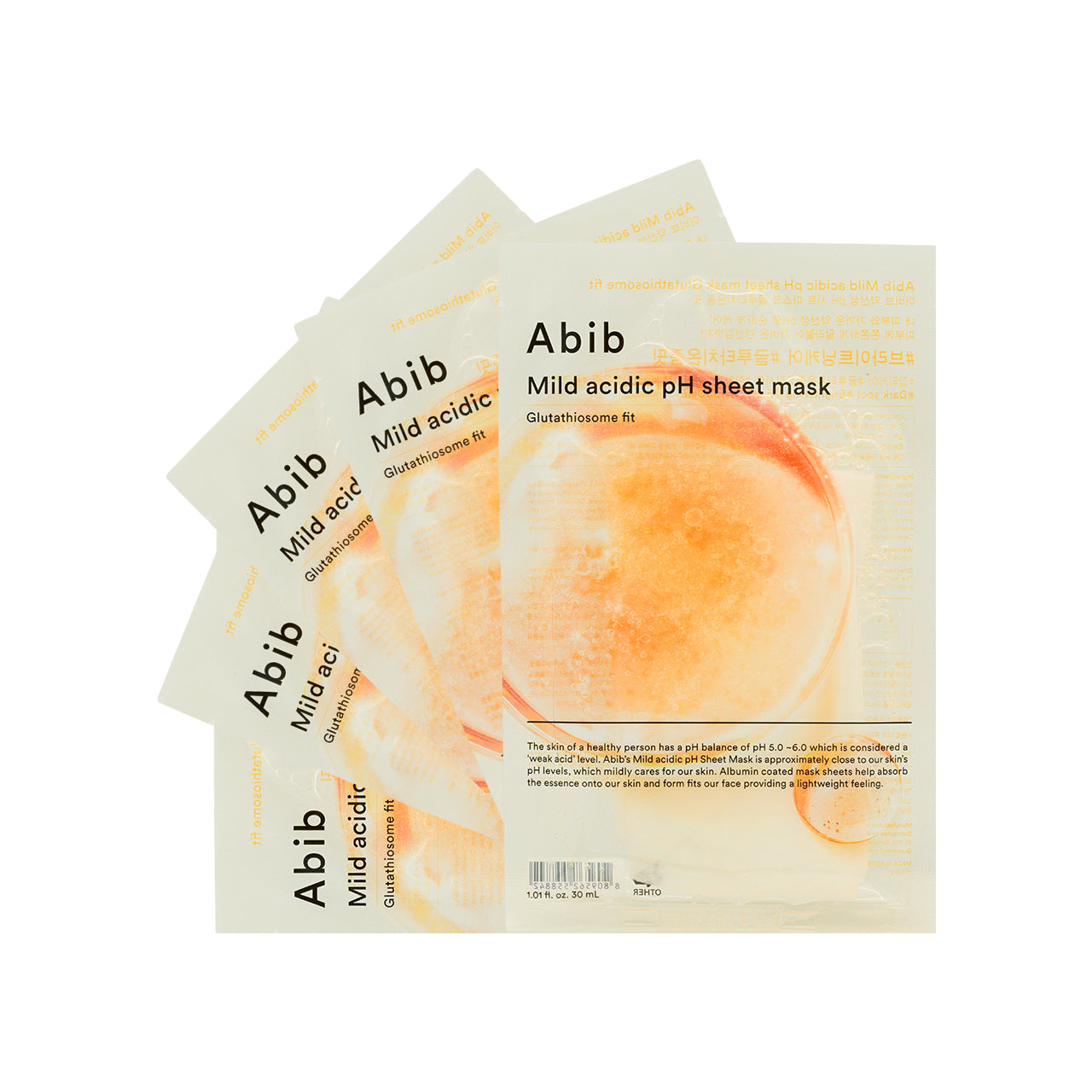 Abib Mild Acidic pH Sheet Mask - Glutathiosom 30ml x 5pcs