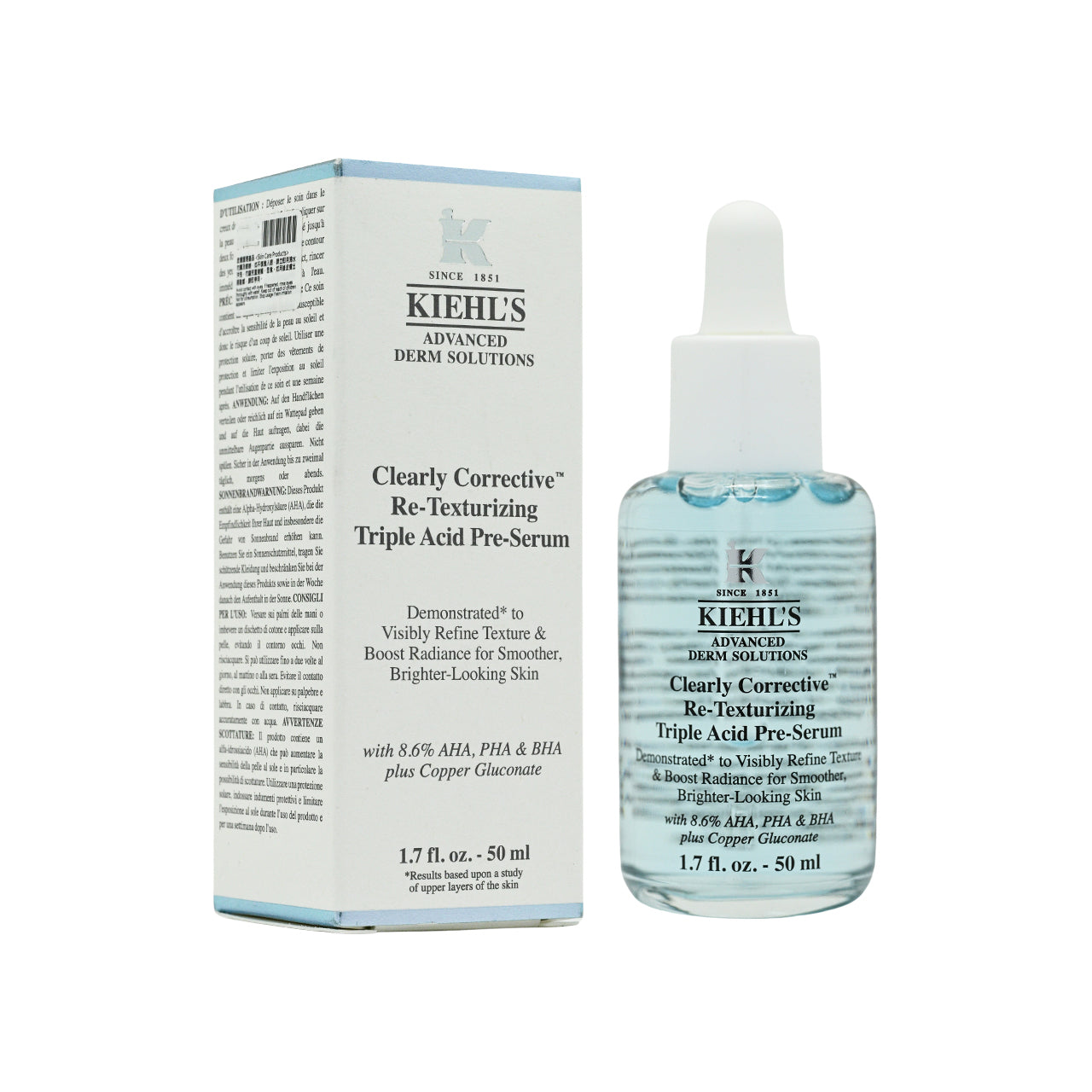 Kiehl's Clearly Corrective™ Re-Texturizing Triple Acid Pre-Serum 50ml