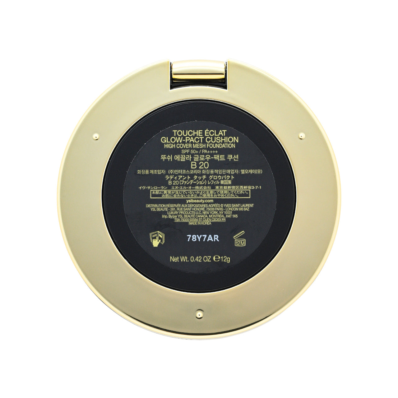 Yves Saint Laurent Touche Eclat Glow-pact Cushion SPF50+/PA++++ #B20 1pc