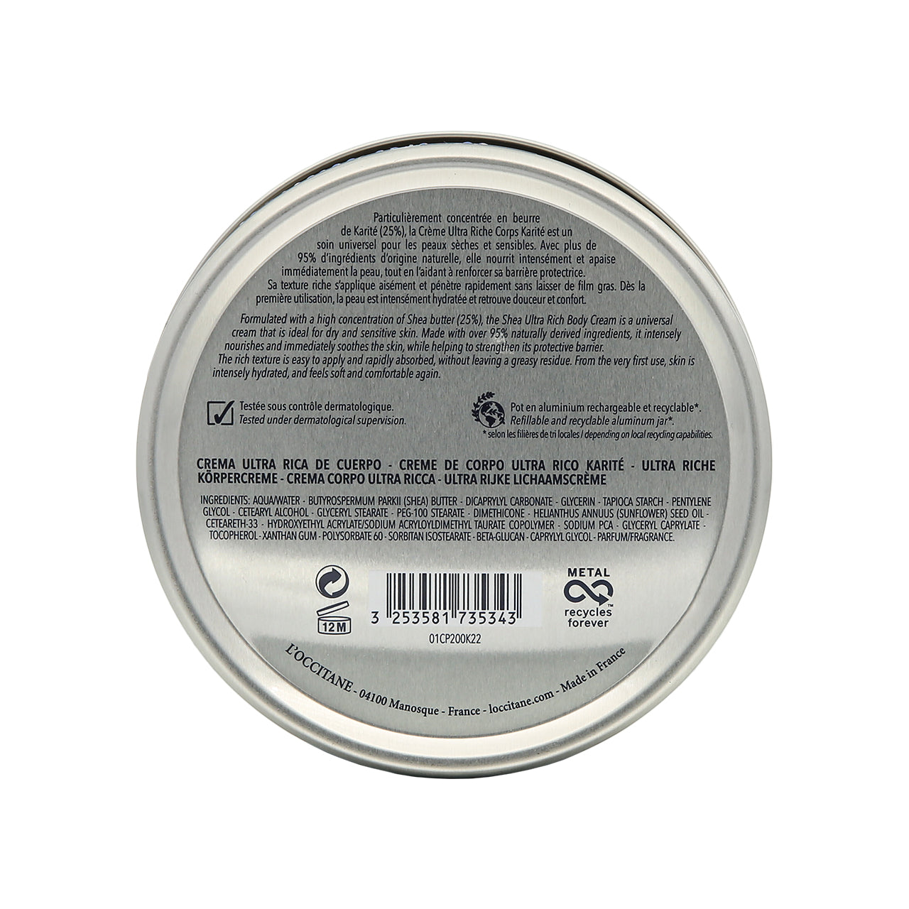 L'OCCITANE Shea Butter Ultra Rich Body Cream 200ml