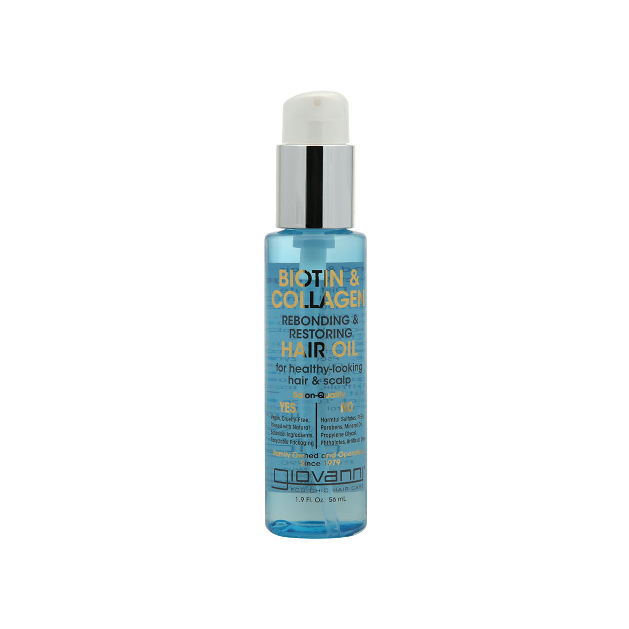 Giovanni Biotin & Collagen Rebonding & Restoring Hair Oil 1.9oz