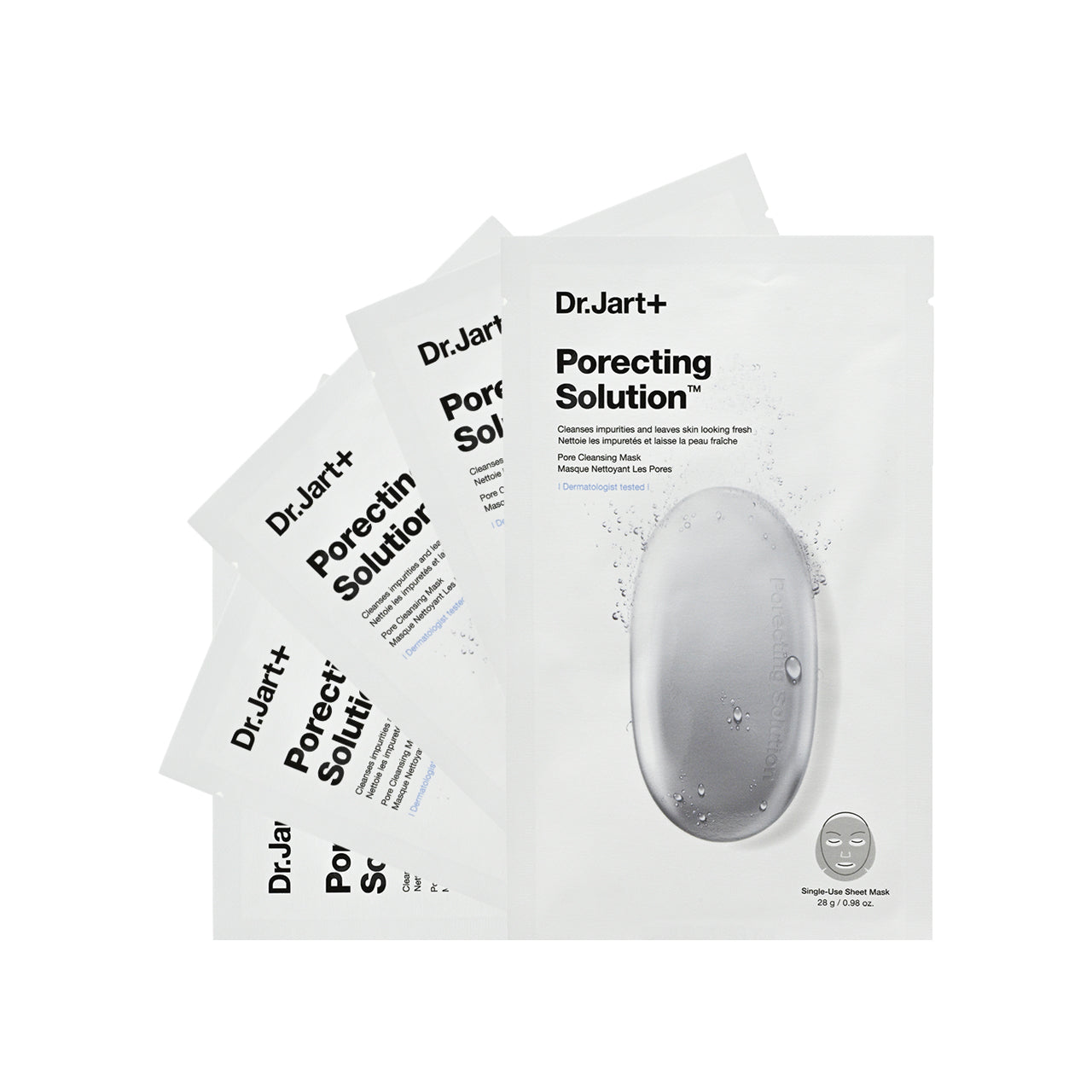 Dr.Jart+ 專業木炭淨化毛孔泡泡黑面膜 5片裝