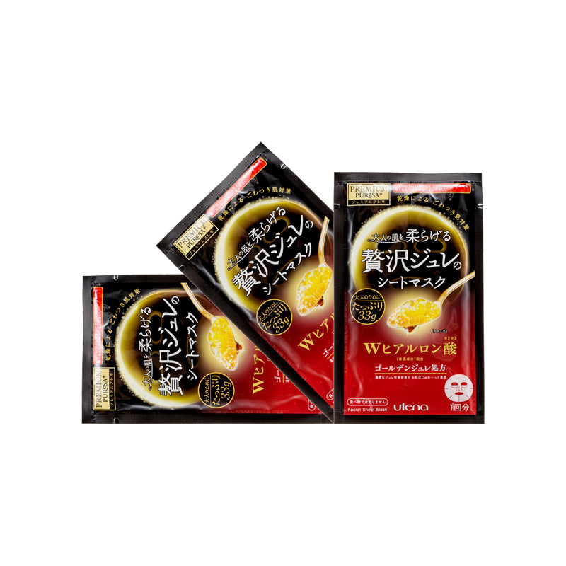 Utena Premium Puresa 黃金凝膠面膜 (透明質酸) 3片裝