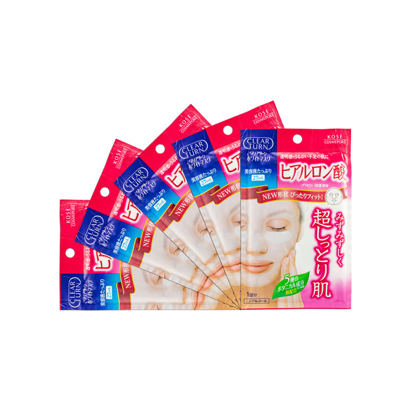 KOSE Cosmeport WHITE MASK HYALURONIC ACID 5piece