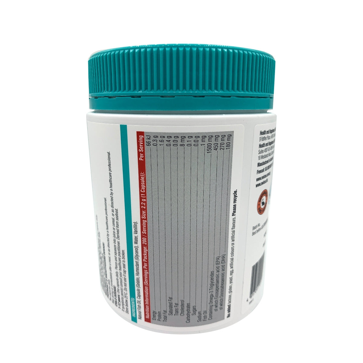 Swisse Ultiboost Odourless Wild Fish Oil 1500mg 200pcs