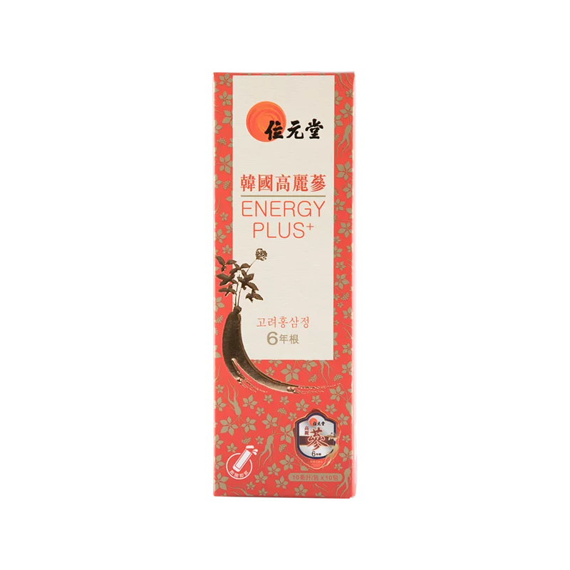 Wai Yuen Tong 6 Years Root Korean Red Ginseng Concentrated Drink Energy Plus+10 sachets