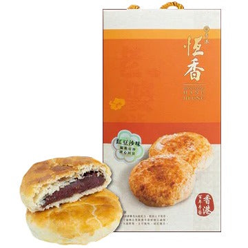 HANG HEUNG Red Bean Paste Wife Cake (6 Individually Wrapped Pieces)