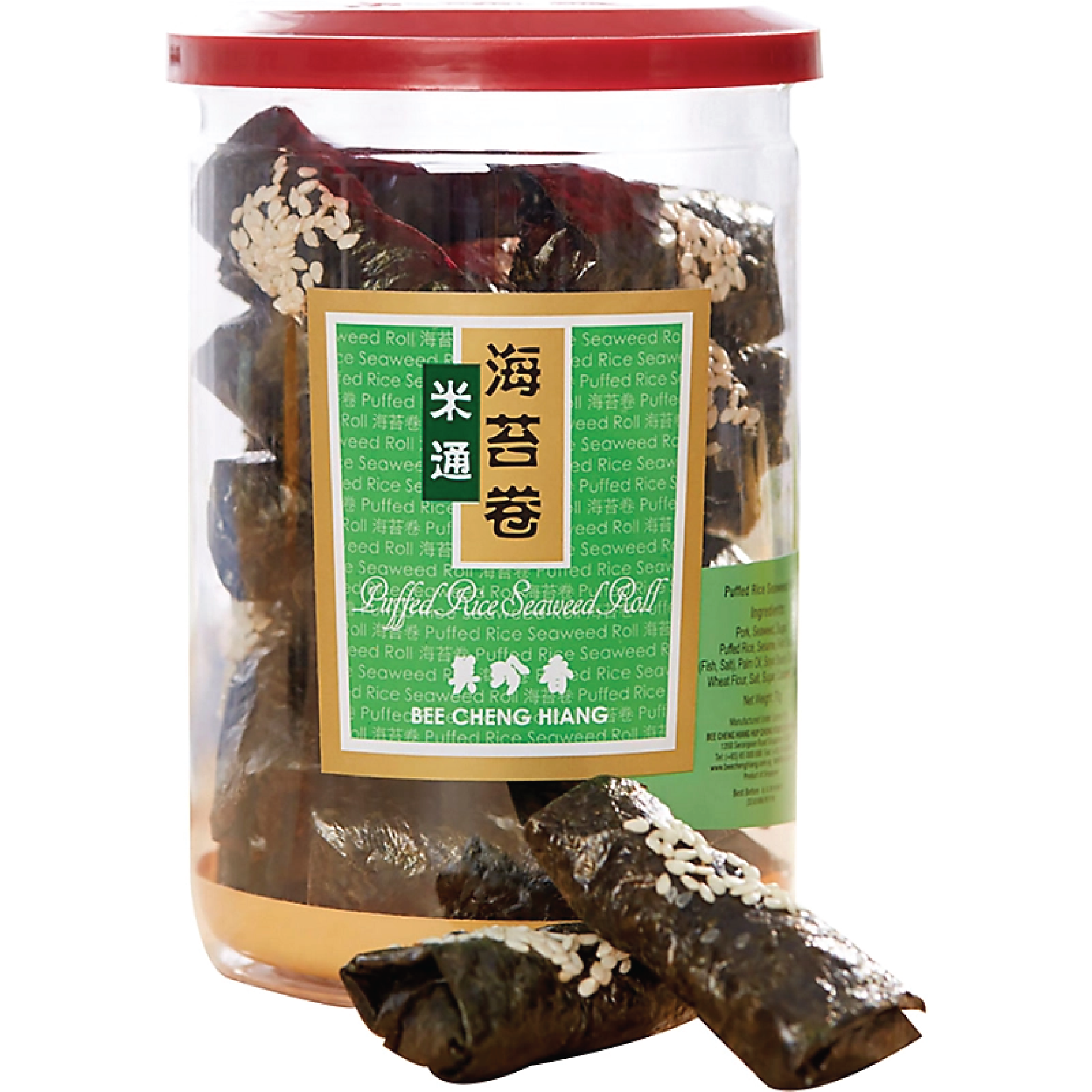 BEE CHENG HIANG Puffed Rice Seaweed Roll 70G