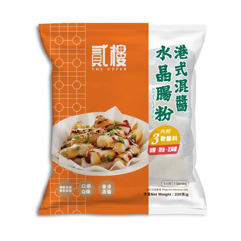The Upper Steamed Rice Roll(With Sweet Sauce, Soy Sauce, Sesame Sauce) 220G - Random Package