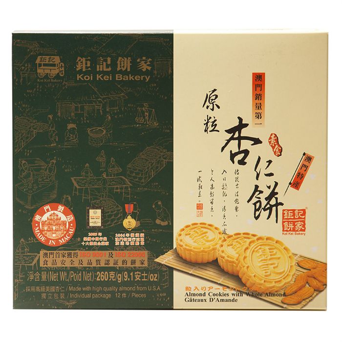 鉅記原粒杏仁餅 260G