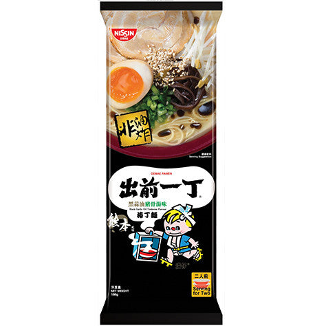 Nissin Demae Iccho Bar Noodle Black Garlic Oil Tonkotsu Flavour x 6 pcs