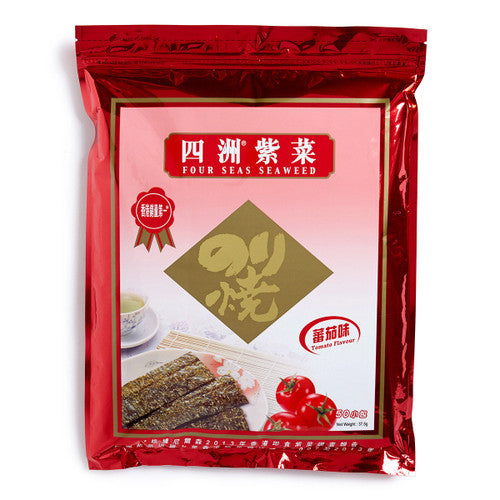 FOUR SEAS Toasted Seaweed Tomato Flavor (50 Individual Packs) 37.5G