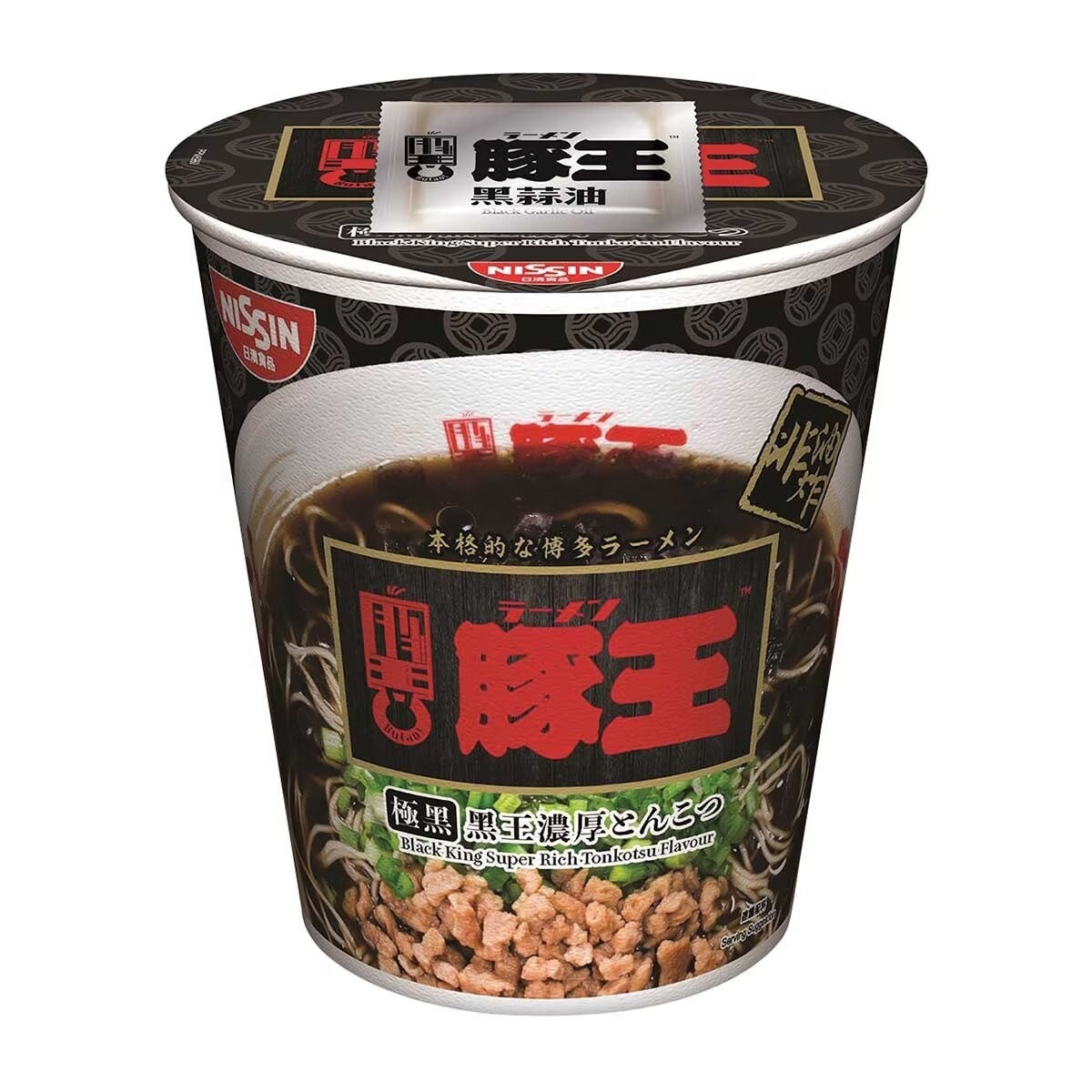 NISSIN BUTAO Black King Super Rich Tonkotsu Flavour Cup Noodle 73G