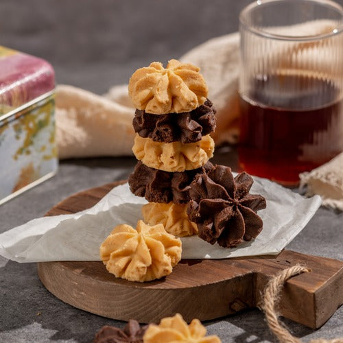 Jenny Cookies Chocolate & Butter Flower Cookies 220G