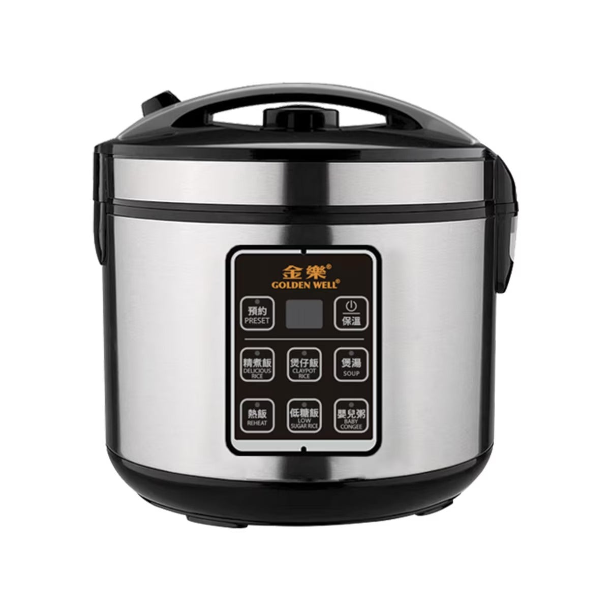 GOLDEN WELL GBC-LC2D Black Crystal Ceramic Rice Cooker (2L)