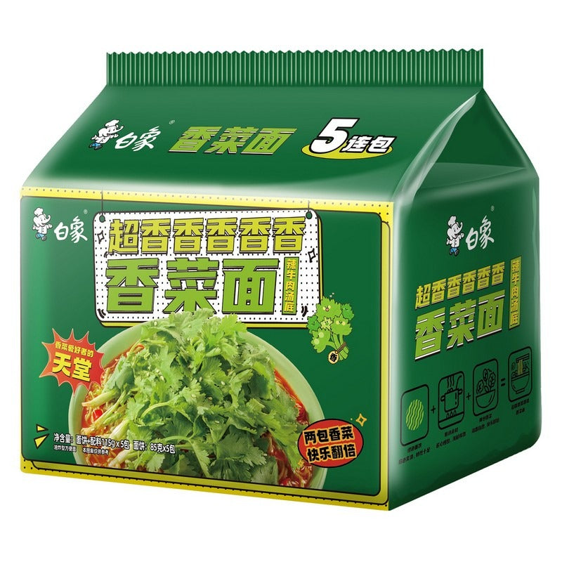 Baixiang Coriander Noodles 5 x 115G