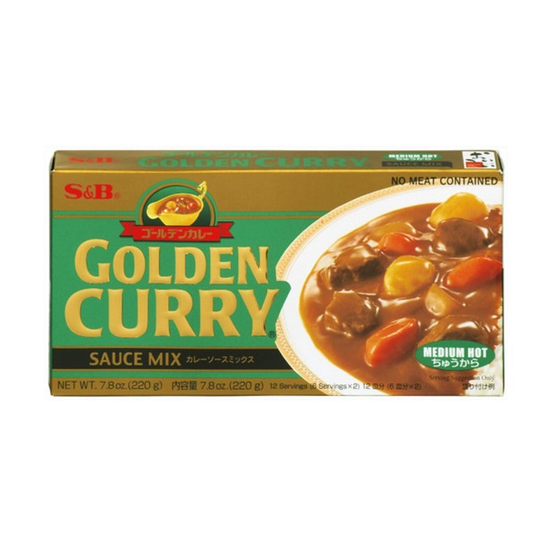S&B Golden Curry Med Hot 220G