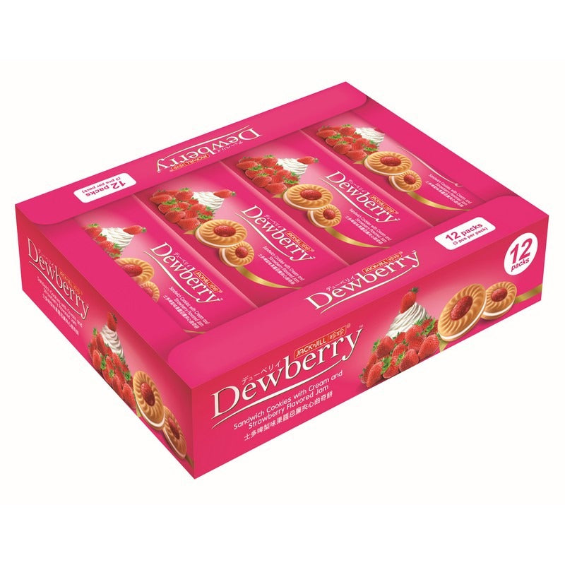 珍珍忌廉夾心曲奇餅士多啤梨味果醬 324G