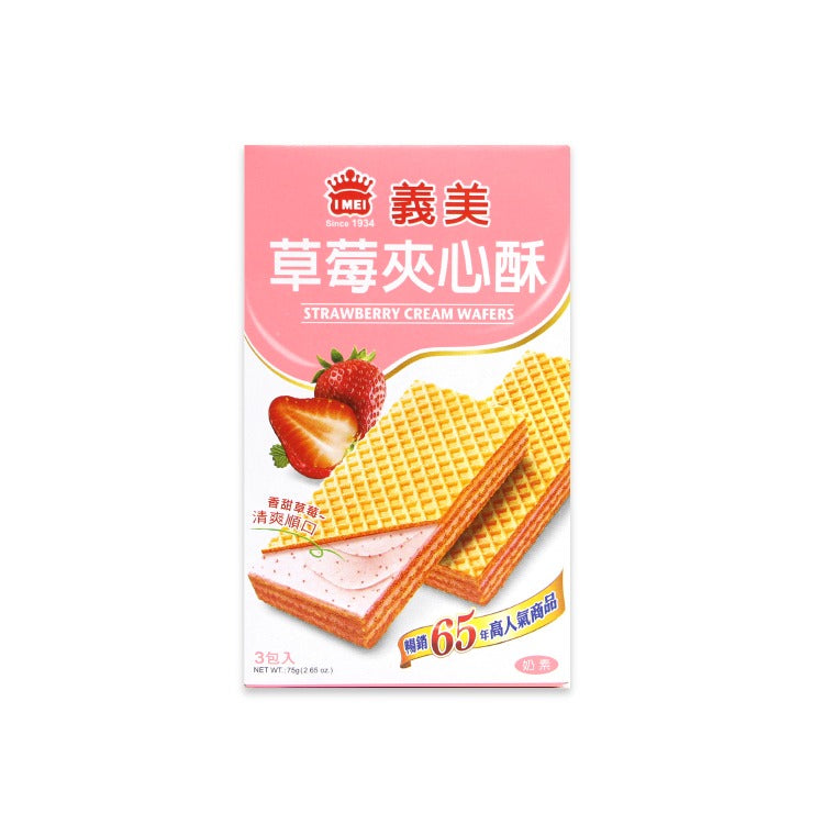 I-Mei Strawberry Wafer Cookies 75G