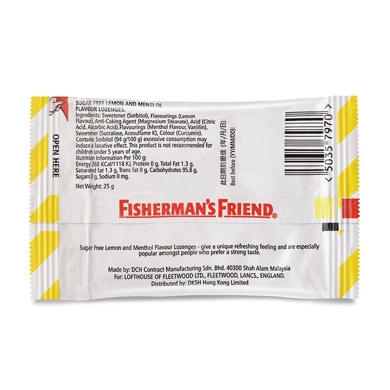 Fisherman's Friend Sugar Free Lemon Flavour Lozenges 25G