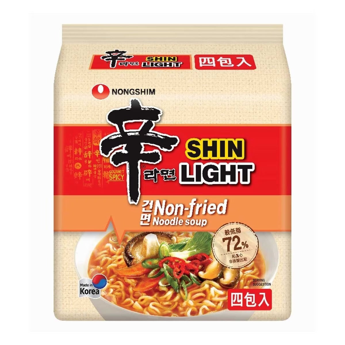 NONG SHIM Non-frying Shin Noodle 4X97G